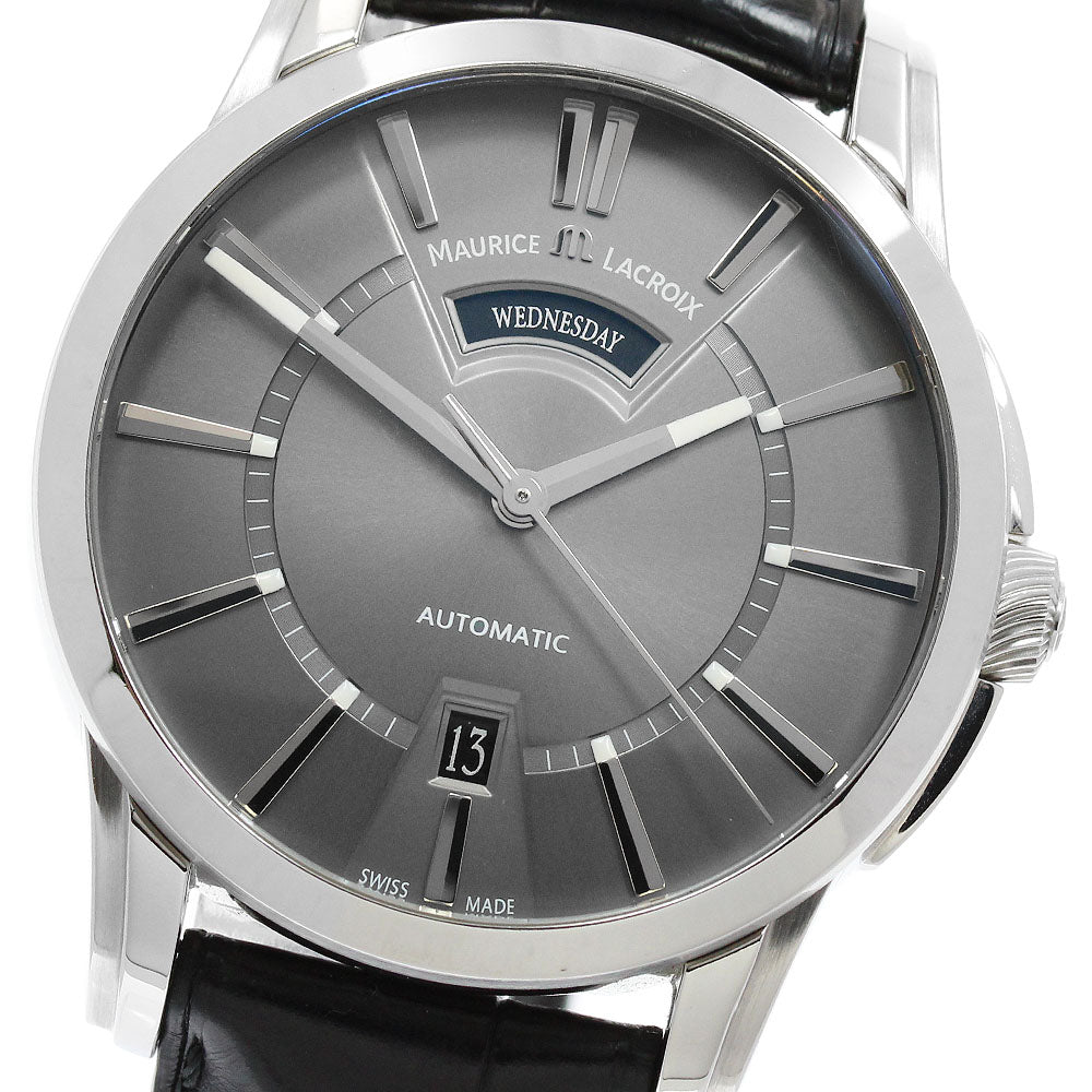 MAURICE LACROIX Pontos PT6158-SS001-23E Day date gray Dial Automatic Men's Watch_982734