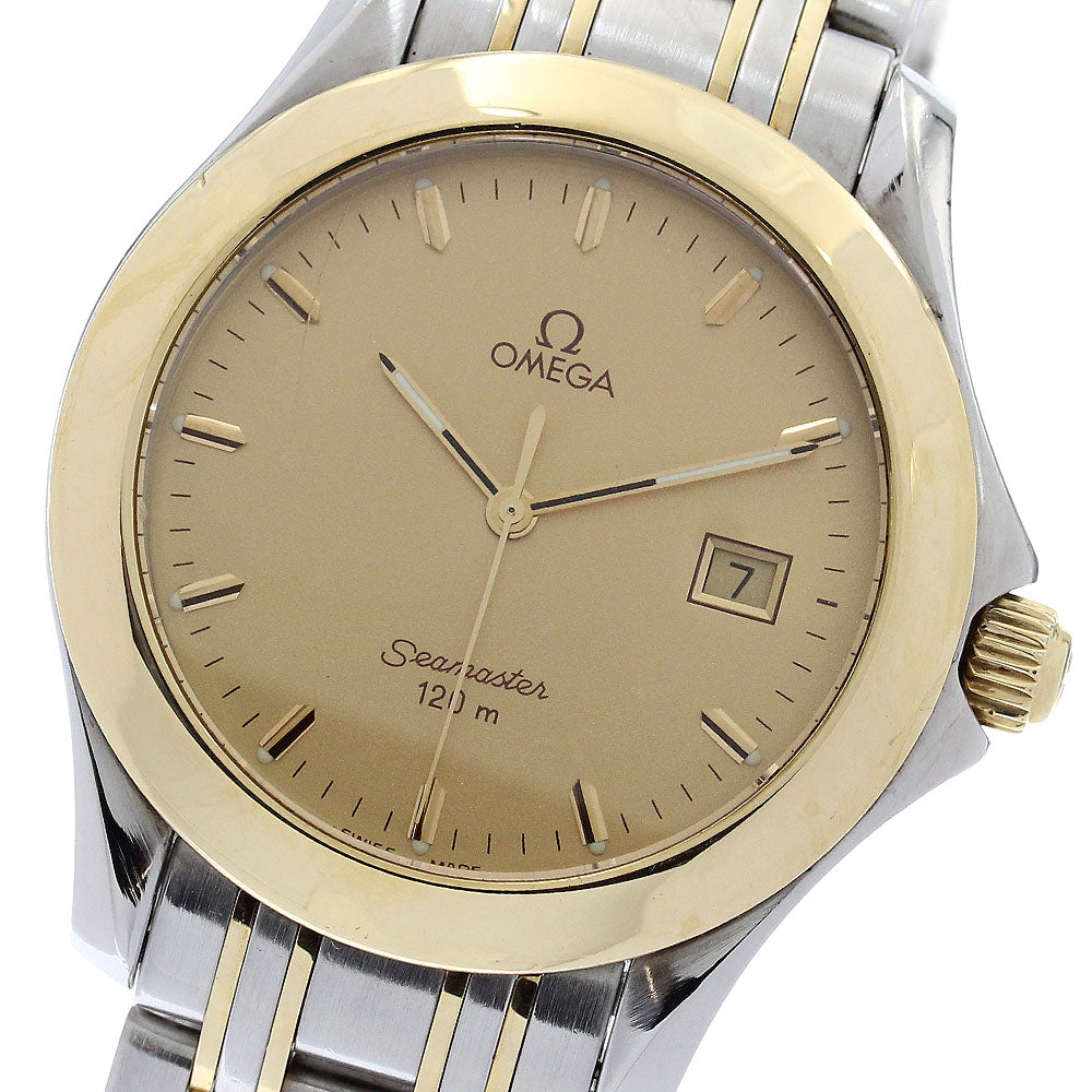 OMEGA Seamaster120 Date YG bezel gold Dial Quartz Men's Watch_983167