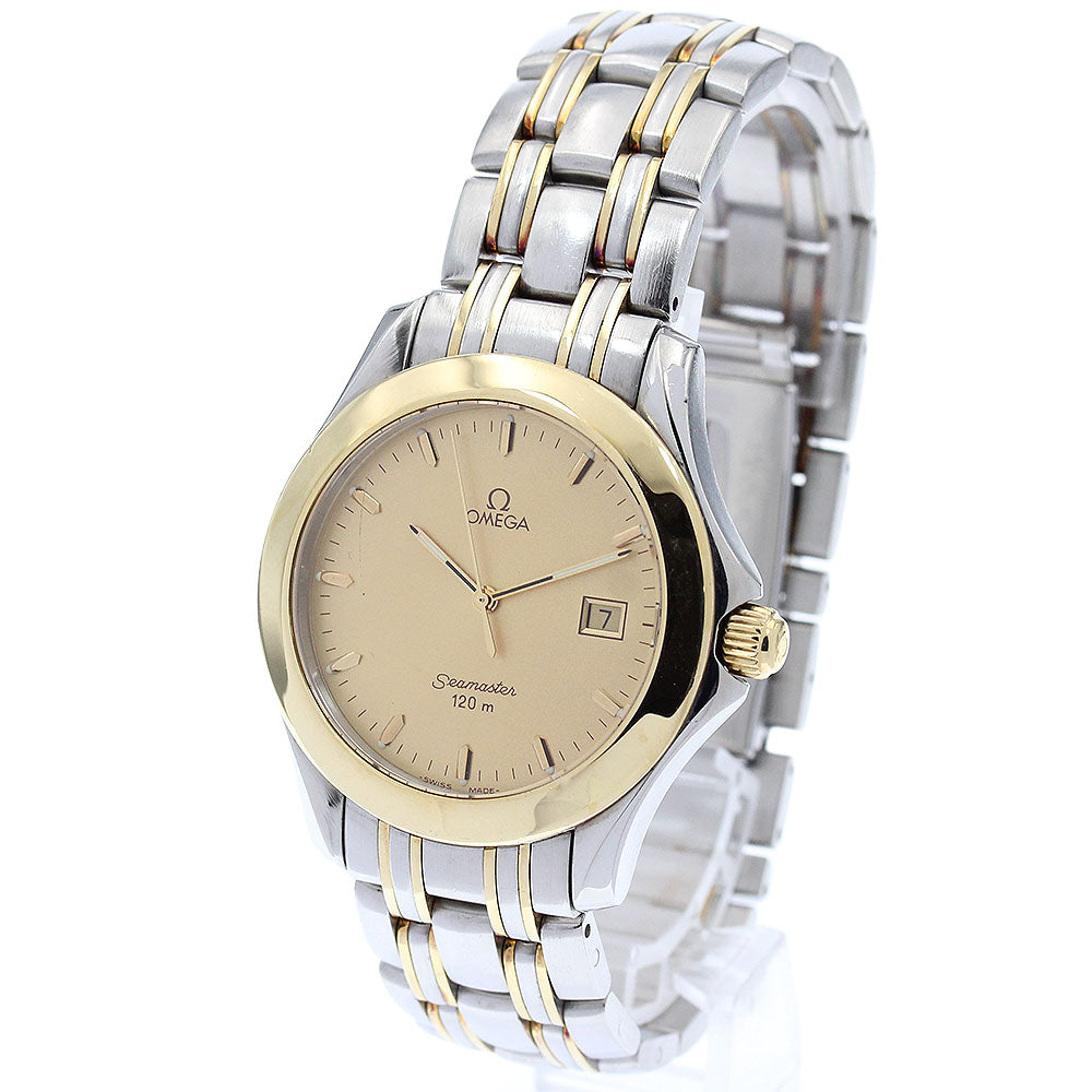OMEGA Seamaster120 Date YG bezel gold Dial Quartz Men's Watch_983167