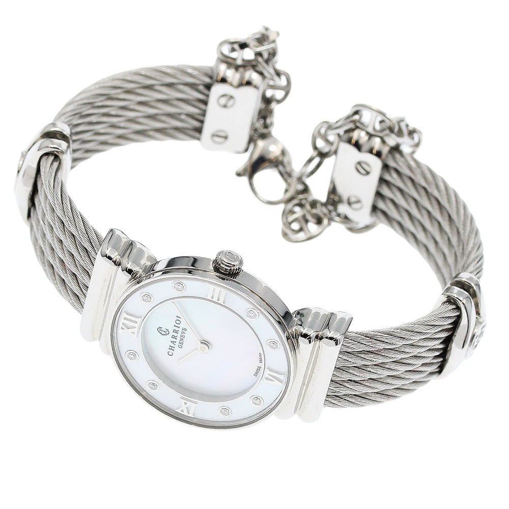 PHILIPPE CHARRIOL Saint Tropez 028/3 8P White shell Dial Quartz Ladies Watch_984109
