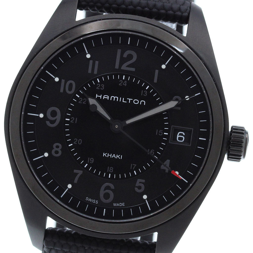 HAMILTON Khaki field H684010 Date black Dial Quartz Men's Watch_984866