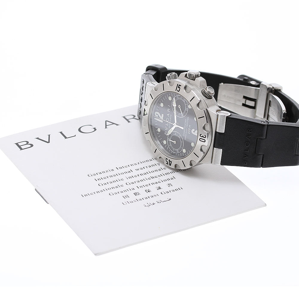 BVLGARI Diagono Scuba SCB38S Chronograph black Dial Automatic Men's Watch_985962