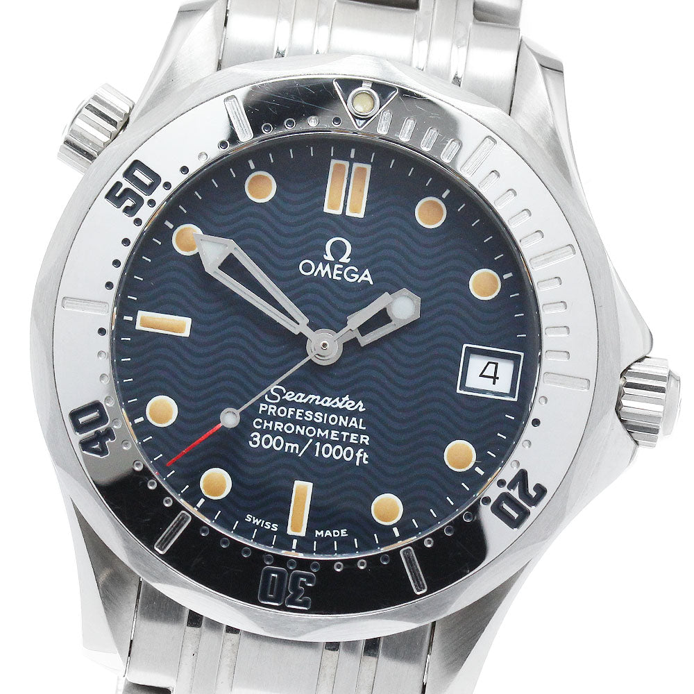 OMEGA Seamaster300 2552.80 Date Navy Dial Automatic Boy's Watch_986908