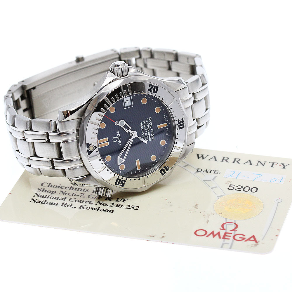 OMEGA Seamaster300 2552.80 Date Navy Dial Automatic Boy's Watch_986908