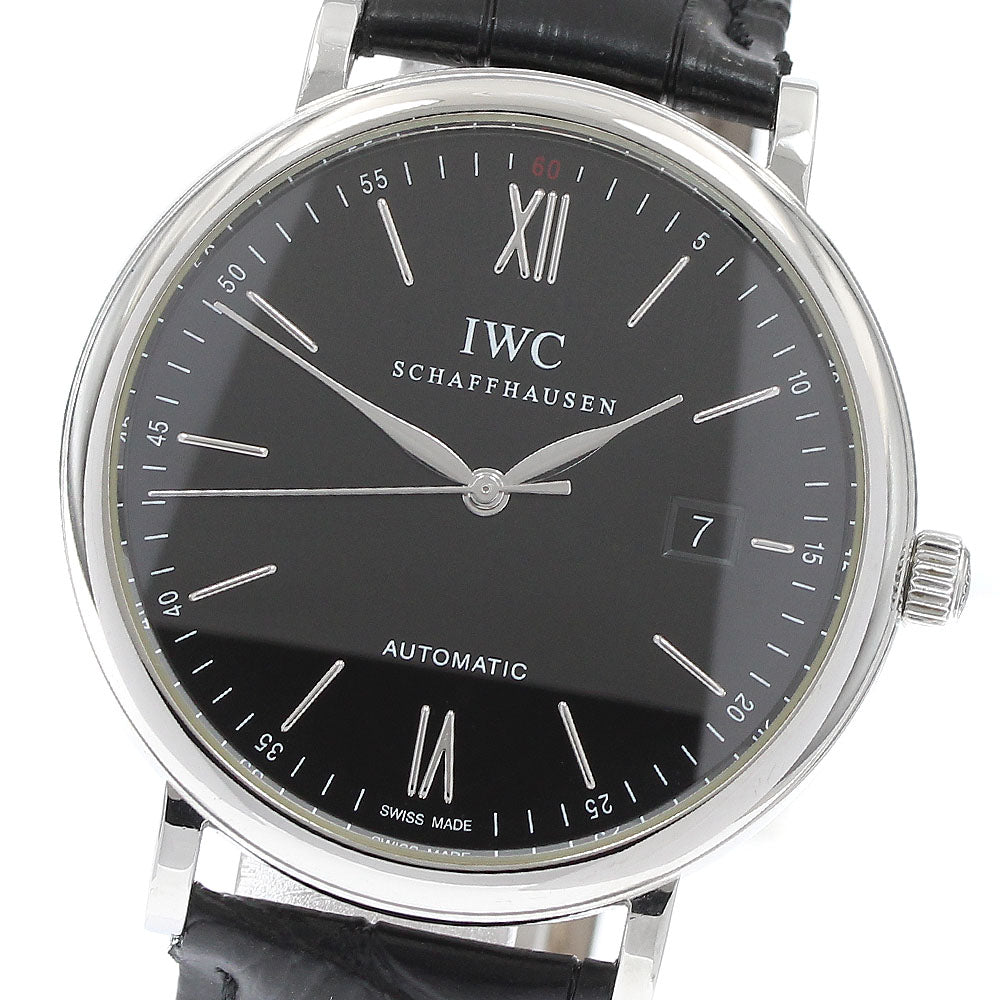IWC SCHAFFHAUSEN Portofino IW356502 Date black Dial Automatic Men's Watch_988646