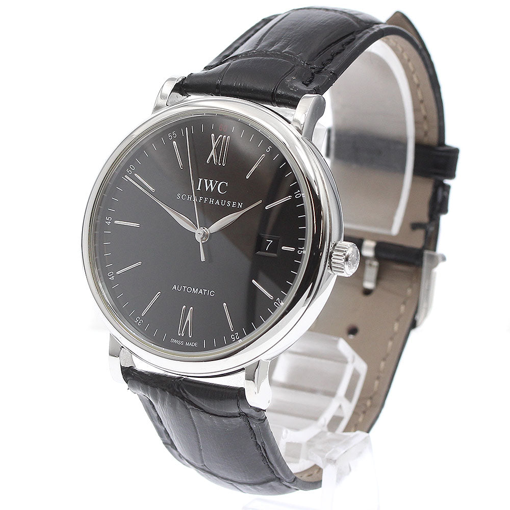 IWC SCHAFFHAUSEN Portofino IW356502 Date black Dial Automatic Men's Watch_988646