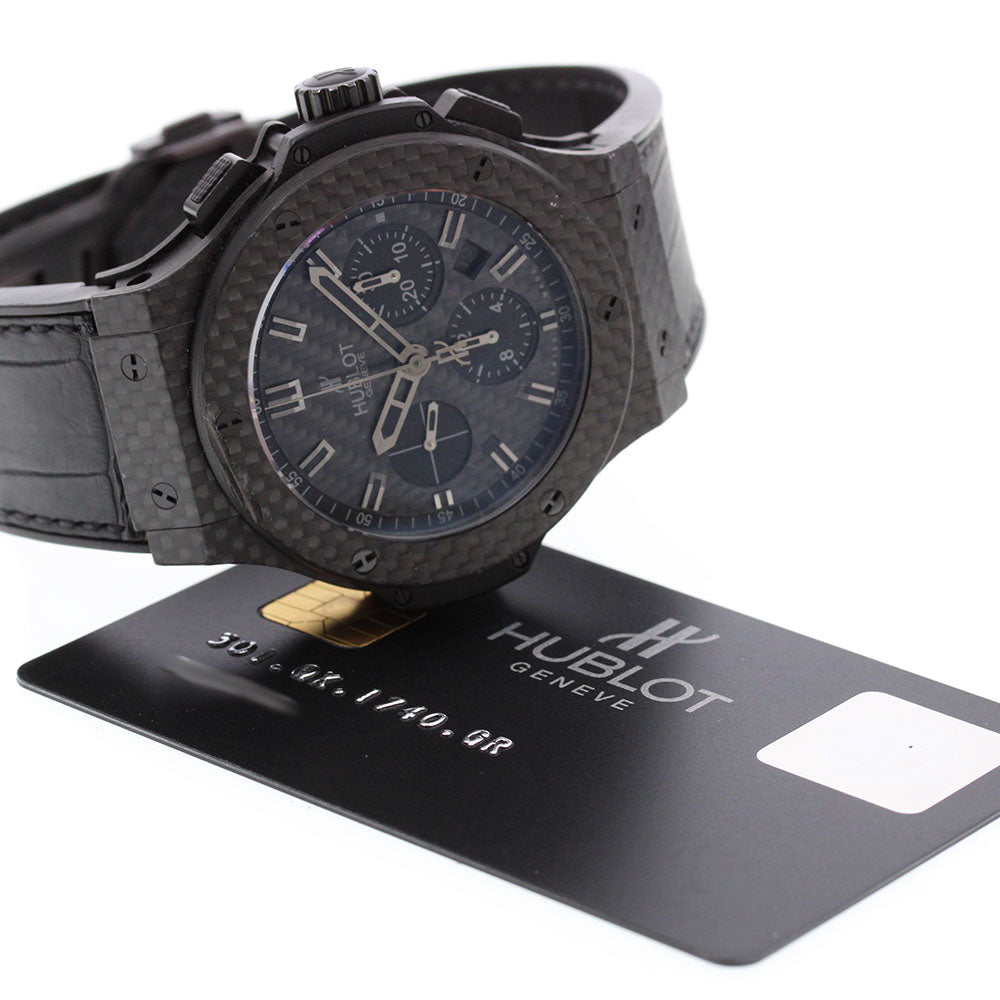 HUBLOT big bang all black carbon 301.QX.1740.GR 500 world limited black Dial Automatic Men's Watch_989460