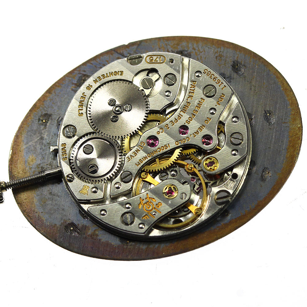PATEK PHILIPPE Cal.175 movement Navy Dial Hand Winding Men's Watch_A-133