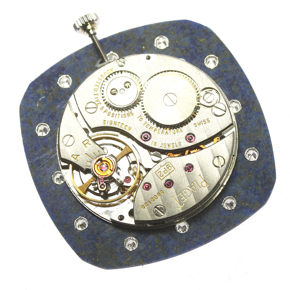 PIAGET 12P index diamond cal.9P2 movement Blue/Diamond Dial Hand Winding Men's Watch_A-21