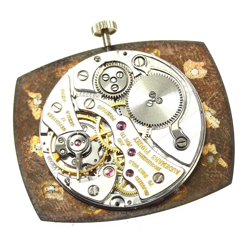 AUDEMARS PIGUET 12P diamond cal.2003/1 movement Navy Dial Hand Winding Men's Watch_A-222