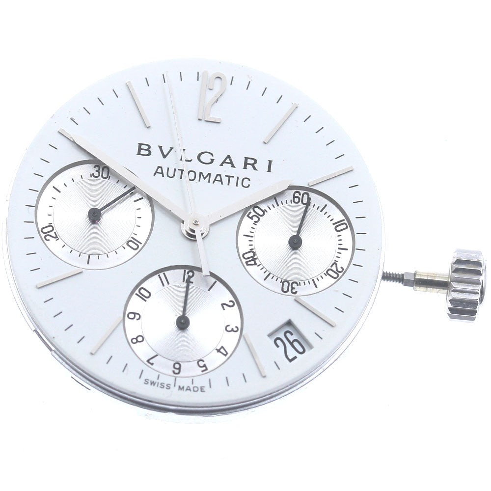 BVLGARI Cal.080-MBBB chronograph movement white Dial Automatic Men's Watch_BV-6