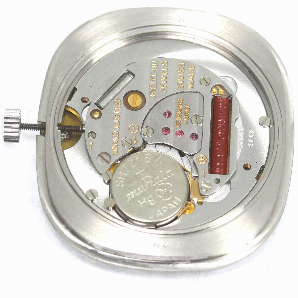 AUDEMARS PIGUET 12P diamond cal.2612 movement black Dial Quartz Men's Watch_D-46