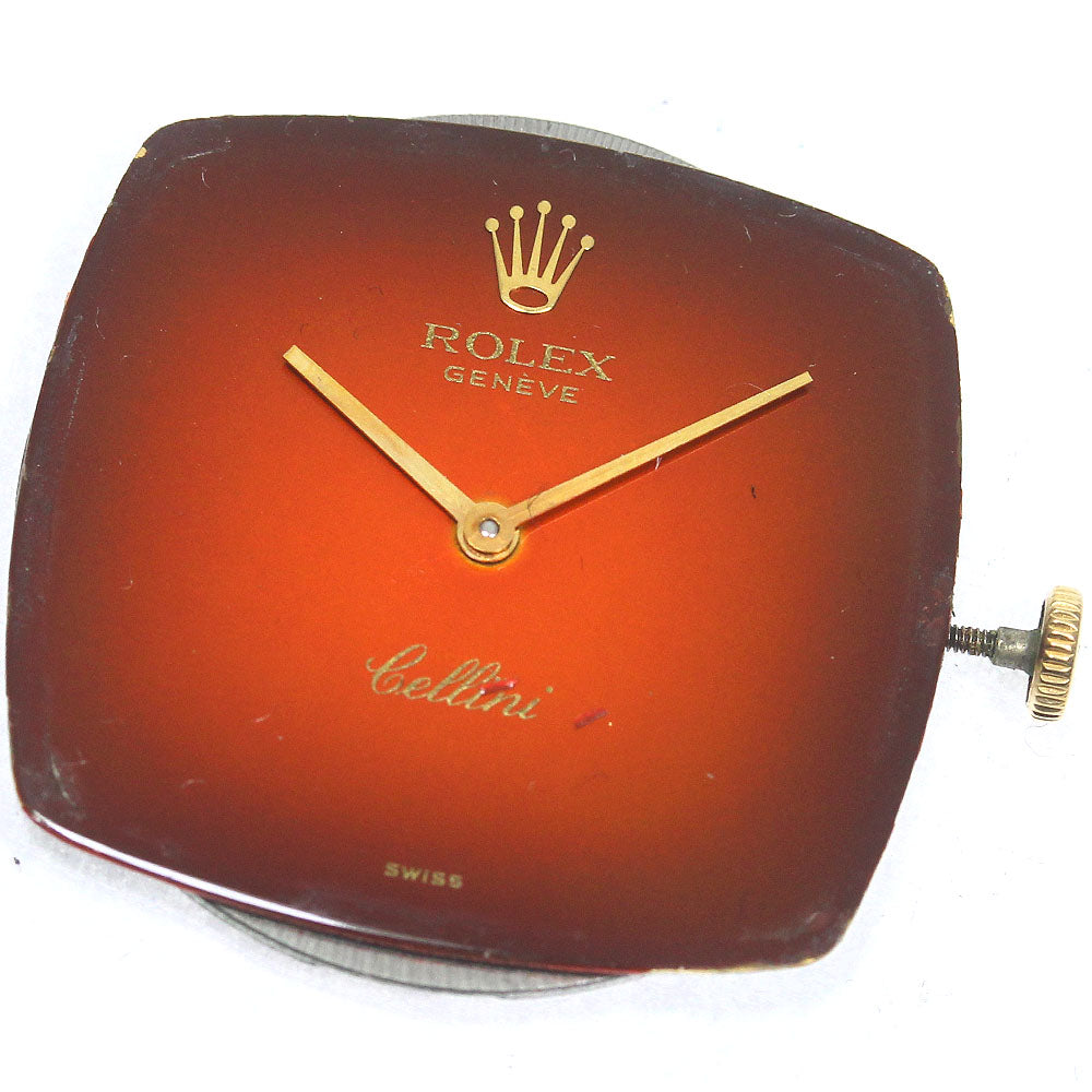 ROLEX Cellini Movement Cal.1600 Orange Dial Hand Winding Men's Watch_D-50