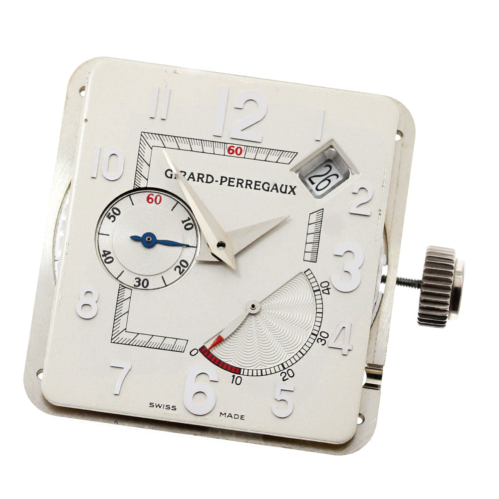 GIRARD PERREGAUX Cal.330B Date Power Reserve Movement Silver Dial Automatic Men's Watch_G-9