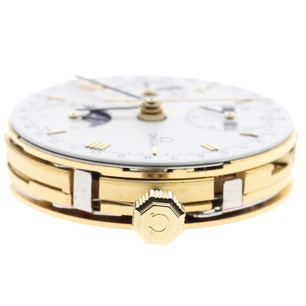 OMEGA Speedmaster Triple calendar moon phase chronograph cal.1150 movement white Dial Automatic Men's Watch_I-104