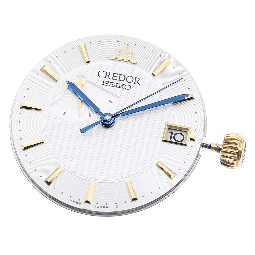 SEIKO CREDOR Date Power Reserve Cal.7R88A2 Movement Silver Dial Spring drive Men's Watch_I-107