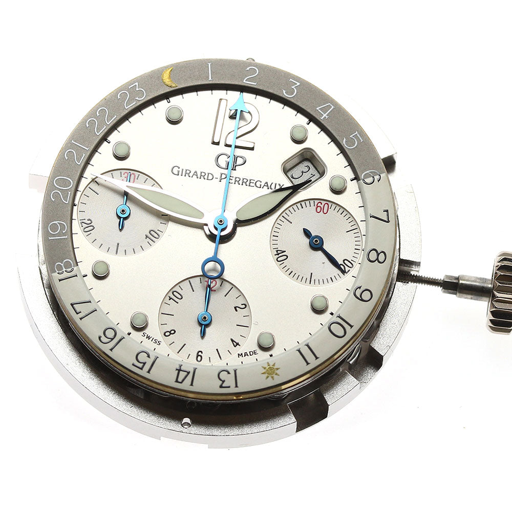 GIRARD PERREGAUX Cal.3387 chronograph movement Silver Dial Automatic Men's Watch_I-10