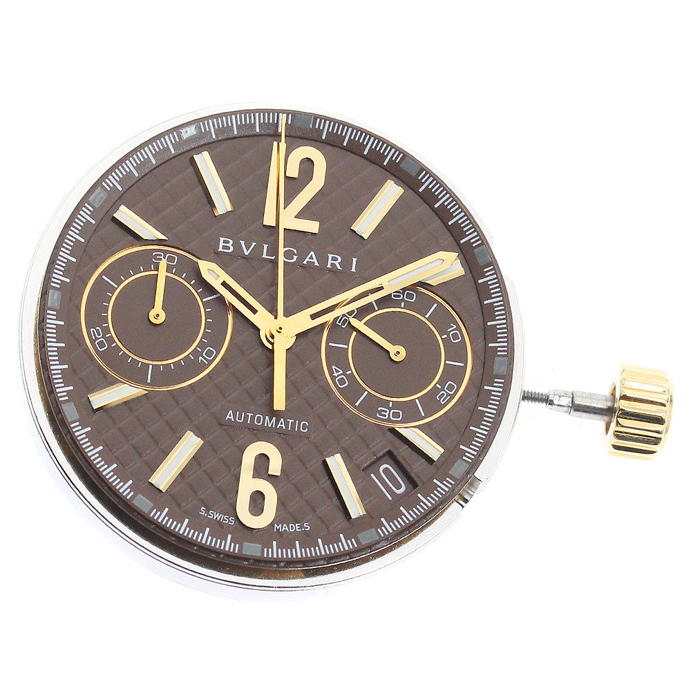 BVLGARI Cal.080-TEEV Chronograph Date Movement Brown Dial Automatic Men's Watch_I-114