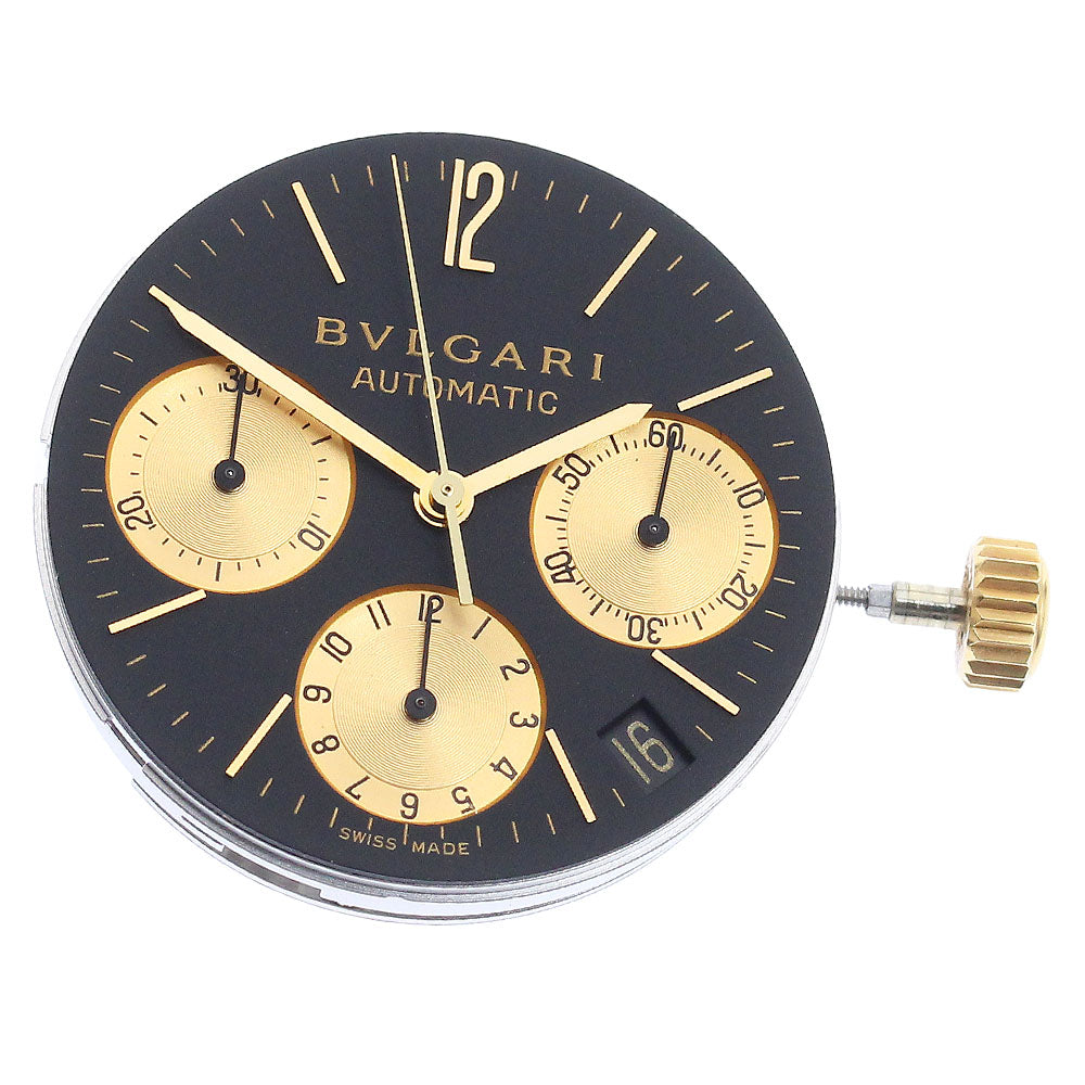 BVLGARI Cal.080-TEEA Chronograph Date Movement Black / gold Dial Automatic Men's Watch_I-124