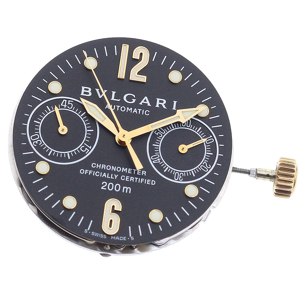 BVLGARI Chronograph cal.2282-TEEE movement black Dial Automatic Men's Watch_I-127