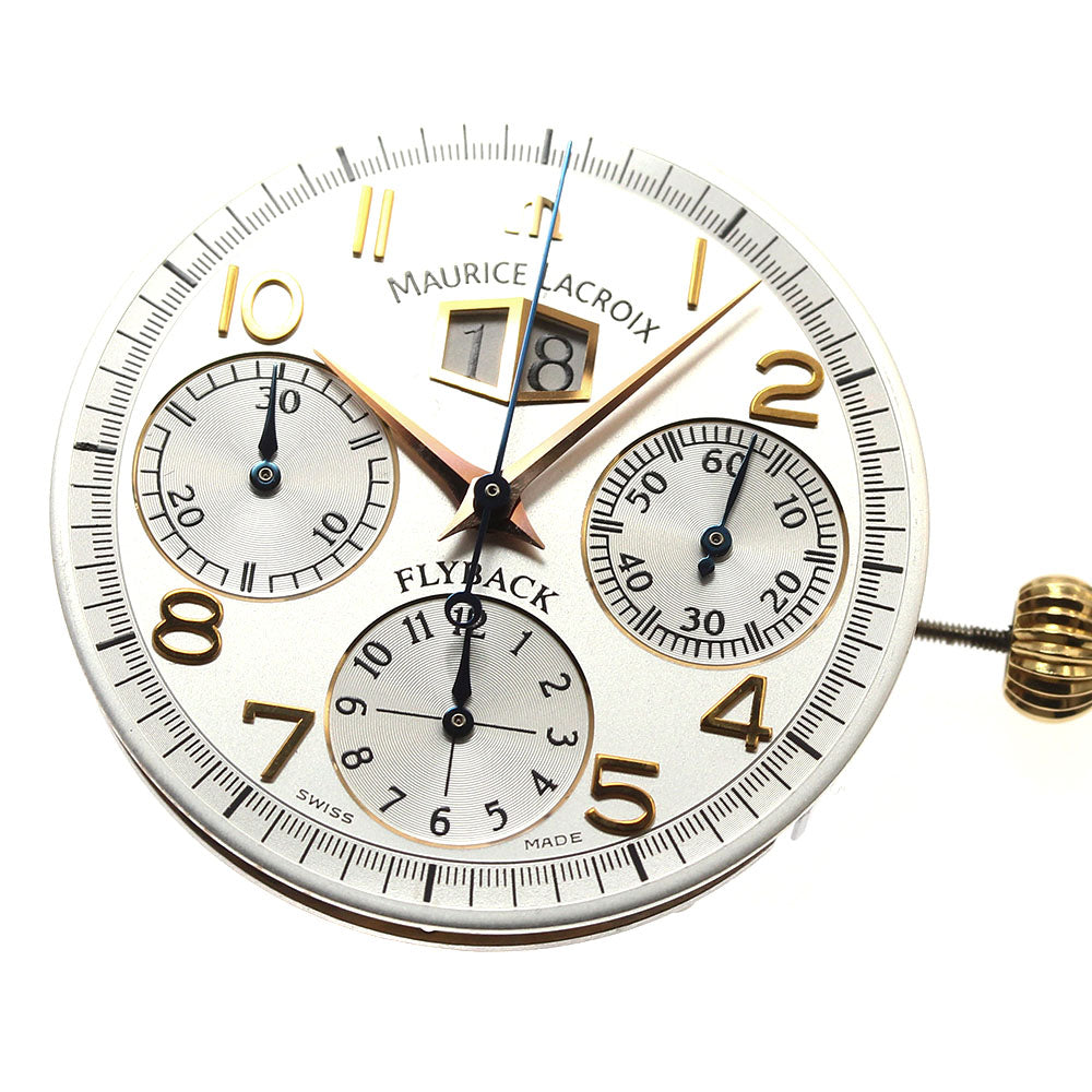 MAURICE LACROIX Flyback Cal.2892A2 chronograph movement Silver Dial Automatic Men's Watch_I-12