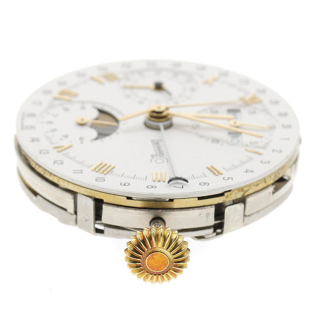 EBERHARD Cal.7761 Moon Phase Movement white Dial Hand Winding Men's Watch_I-132