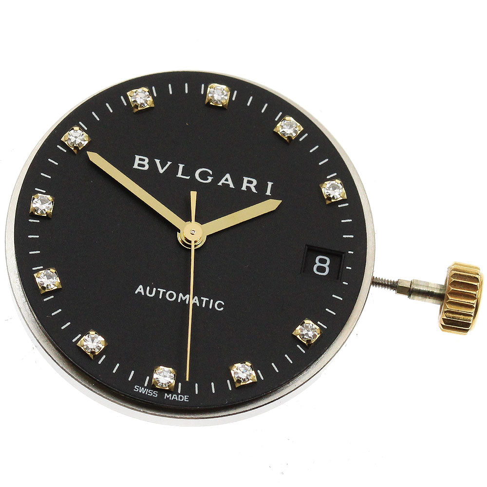 BVLGARI Cal.220-TEEM index diamond date movement black Dial Automatic Men's Watch_I-139
