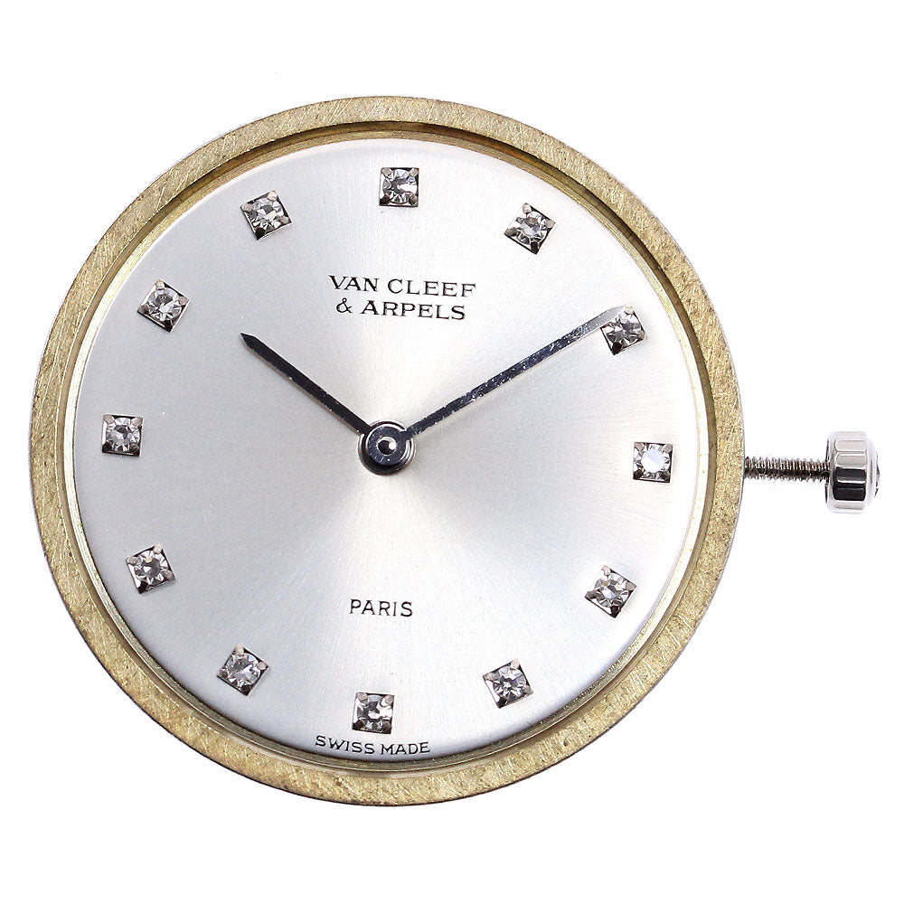 Van Cleef & Arpels Movement 12P diamond Silver Dial Quartz Ladies Watch_I-175