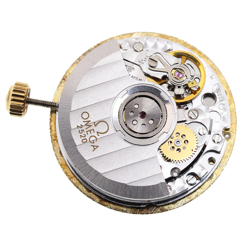 OMEGA 15P Diamond Cal.2520 Date Movement gold Dial Automatic Ladies Watch_I-209