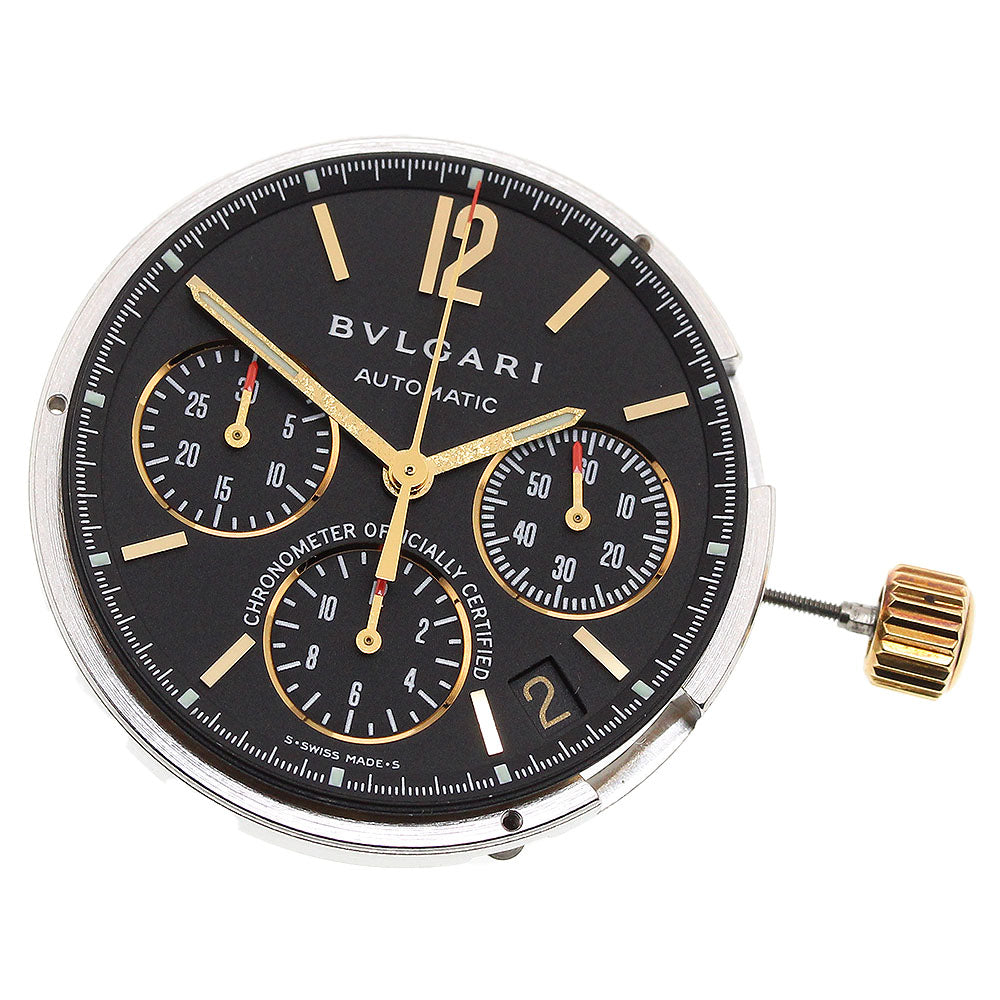BVLGARI Cal.080-TEEM chronograph movement black Dial Automatic Men's Watch_I-212