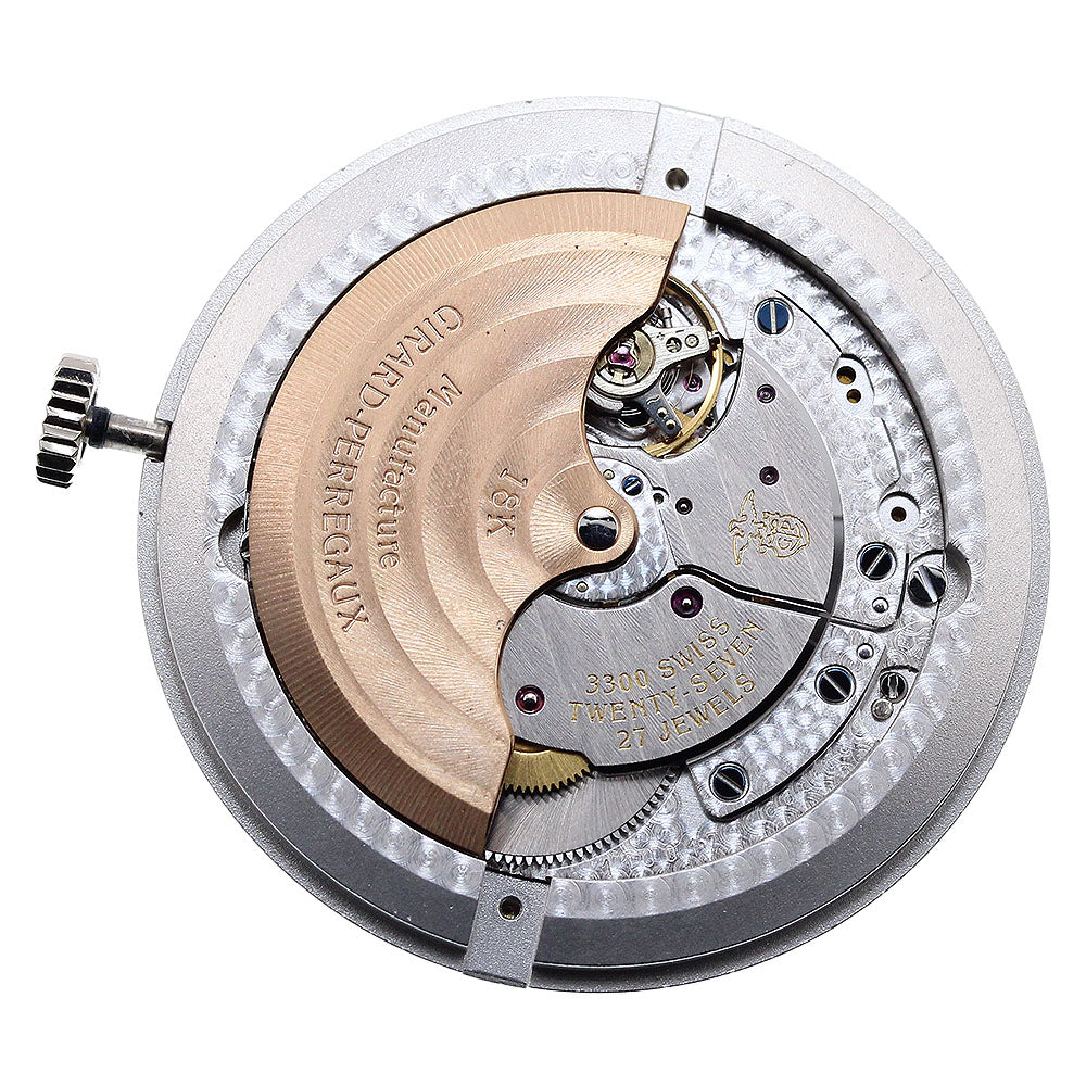 GIRARD PERREGAUX Cal.3300 Date Movement Silver Dial Automatic Men's Watch_I-219