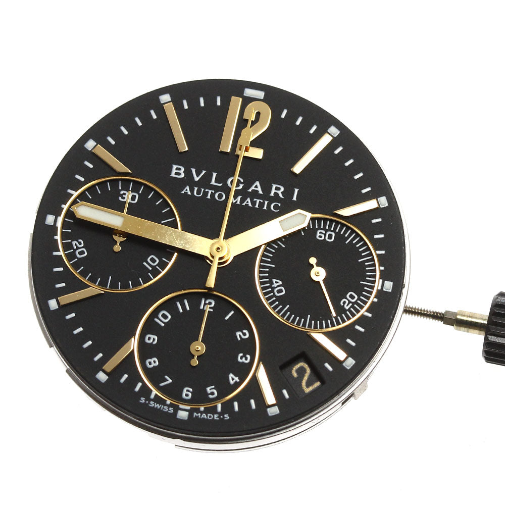 BVLGARI Movement Cal.080-TEEM Chronograph black Dial Automatic Men's Watch_I-21