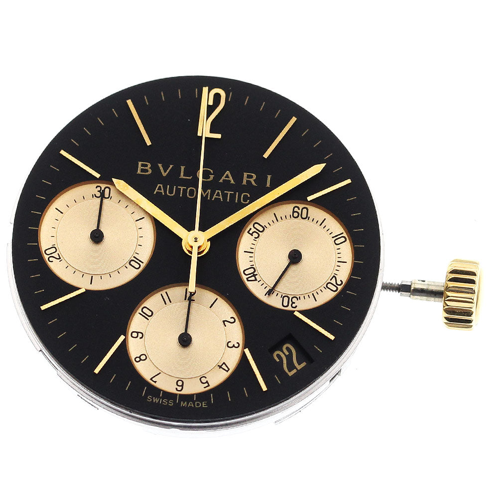 BVLGARI Cal.080-TEEG chronograph movement Black / gold Dial Automatic Men's Watch_I-226