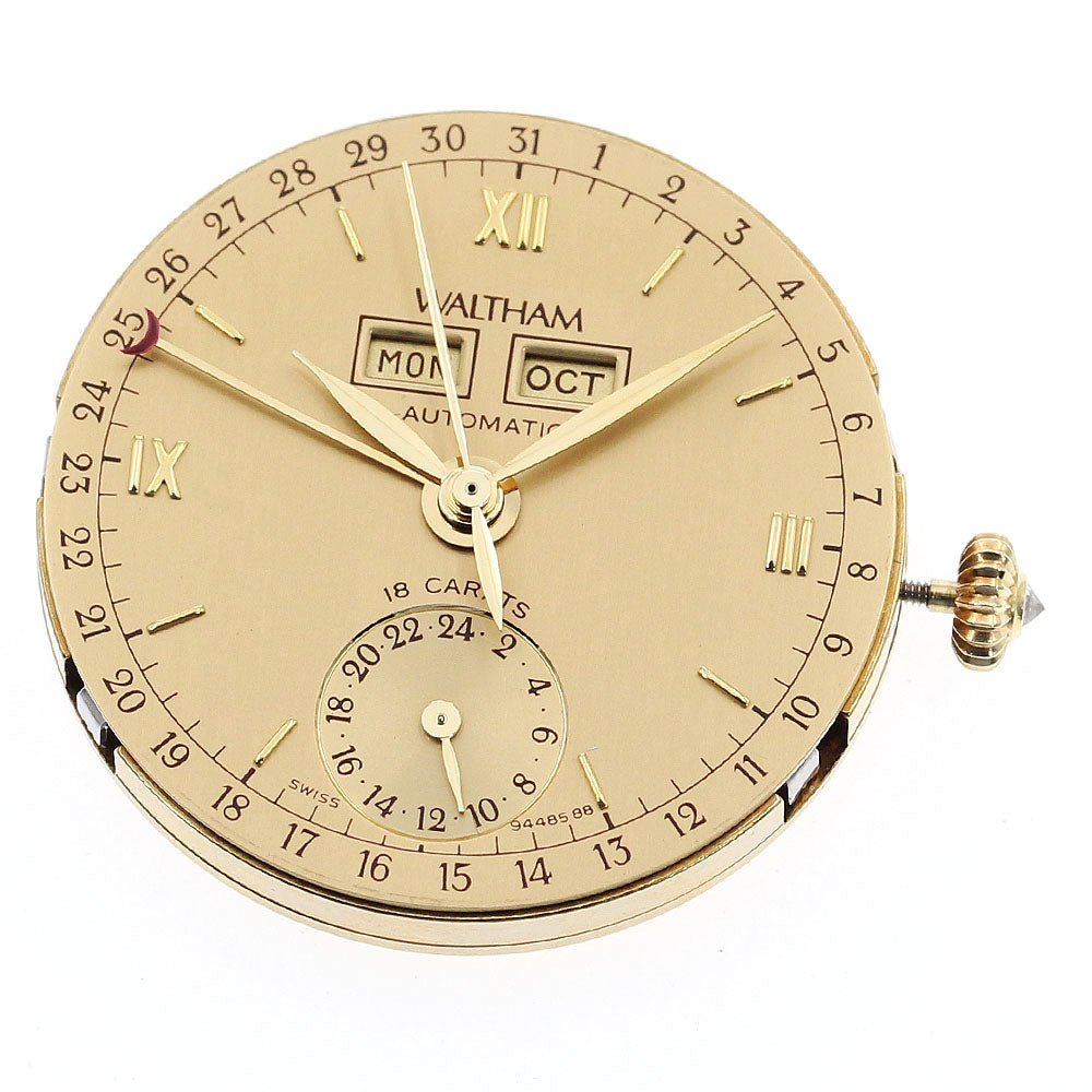 WALTHAM Triple calendar movement gold Dial Automatic Men's Watch_I-227