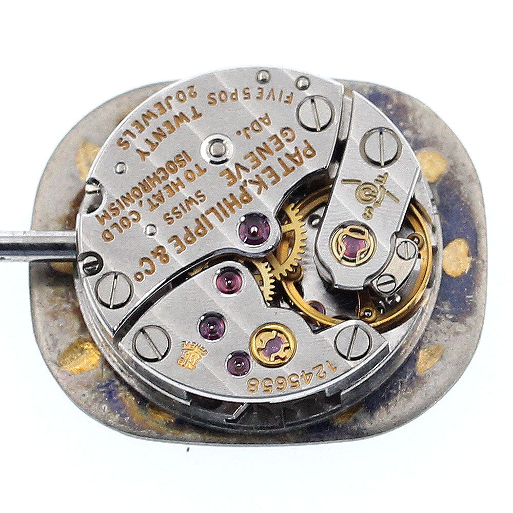 PATEK PHILIPPE Movement Vintage Navy Dial Hand Winding Ladies Watch_I-249