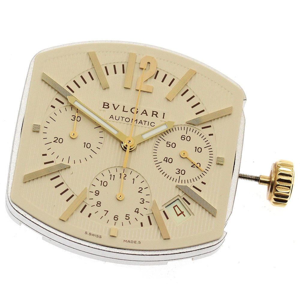 BVLGARI Cal.080-TEEG chronograph movement beige Dial Automatic Men's Watch_I-262