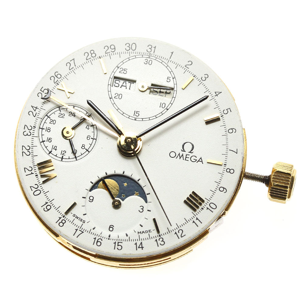 OMEGA Movement Cal.1150 Triple calendar white Dial Automatic Men's Watch_I-4