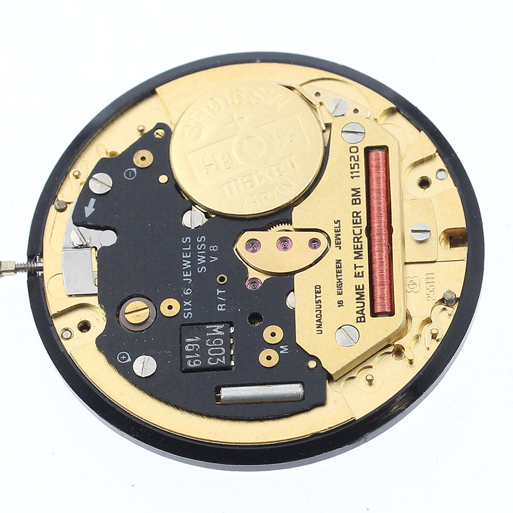 Baume & Mercier Cal.255111 Triple calendar moon phase movement white Dial Quartz Men's Watch_I-55