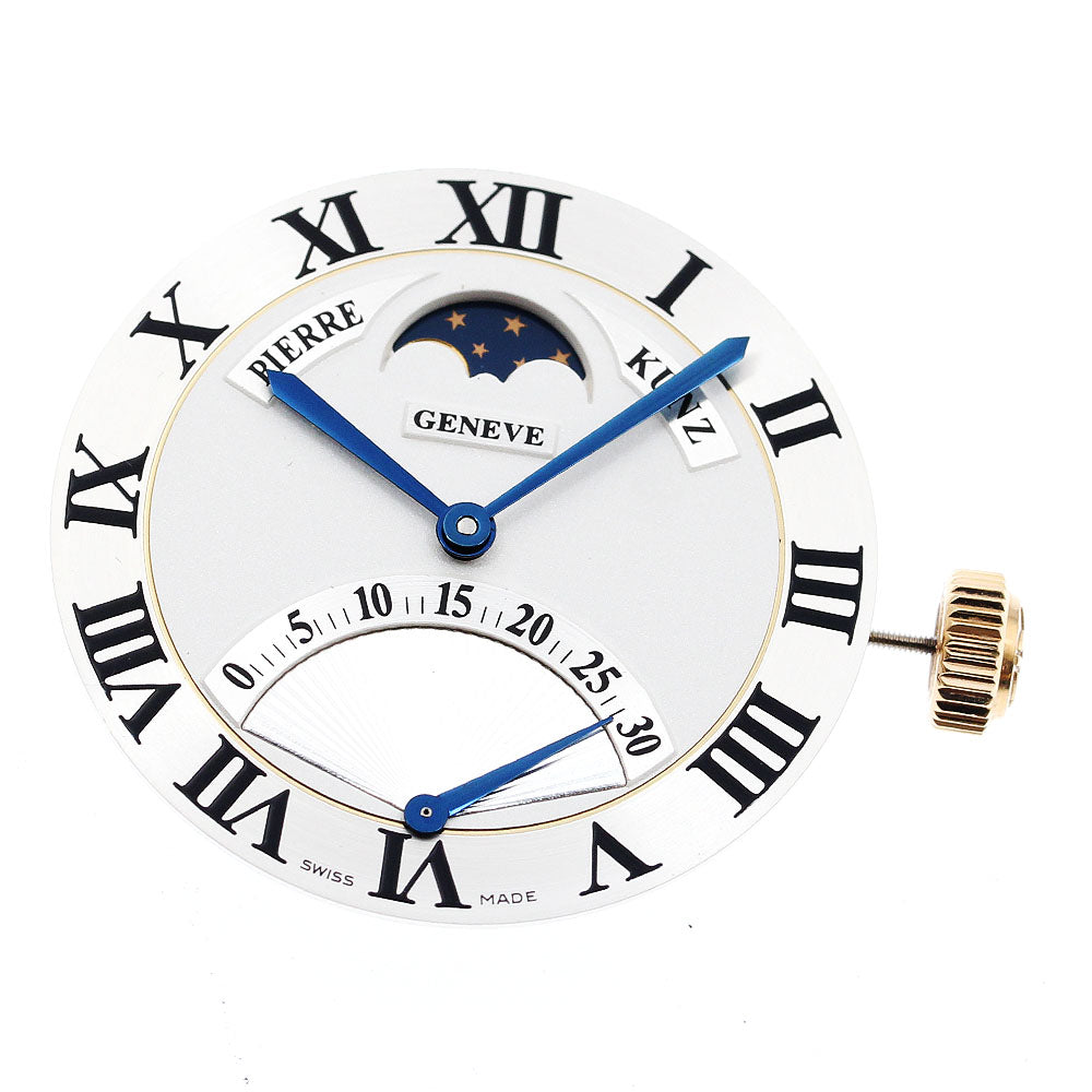 PIERRE KUNZ Cal.2892A2 Retrograde Moon Phase Movement Silver Dial Automatic Men's Watch_I-63
