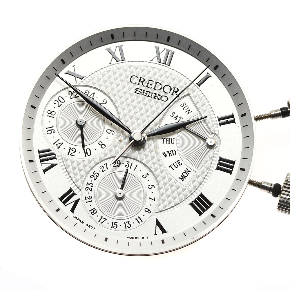SEIKO CREDOR Movement Cal.4S77A Day Date Silver Dial Automatic Men's Watch_I-69