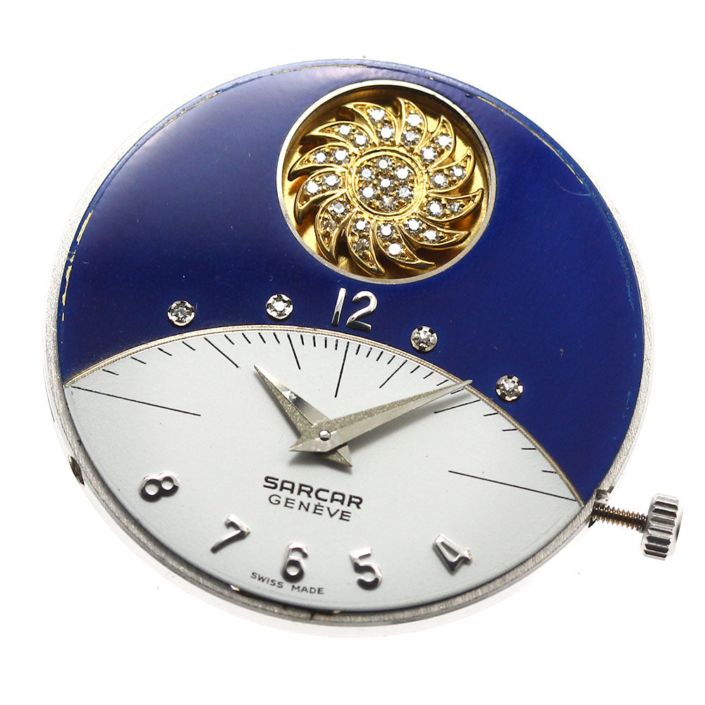 SARCAR Cal.976001 Diamond Movement White / blue Dial Quartz Men's Watch_I-71