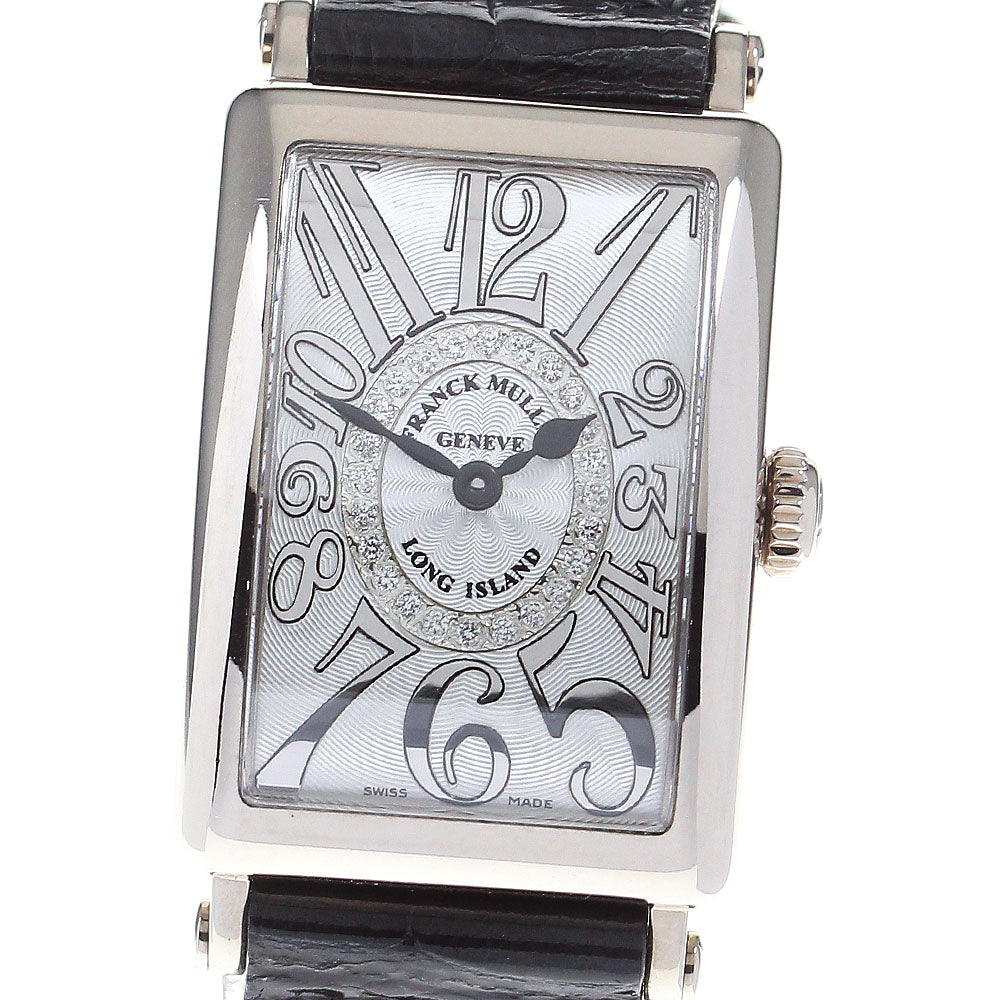 FRANCK MULLER Long Island Relief 902QZD1R K18WG Diamond Dial Silver Dial Quartz Ladies Watch_822043