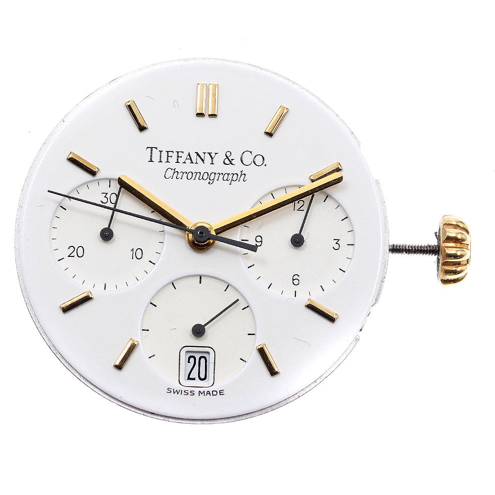 TIFFANY&Co. Cal.1270 Chronograph Movement white Dial Quartz Men's Watch_J-12