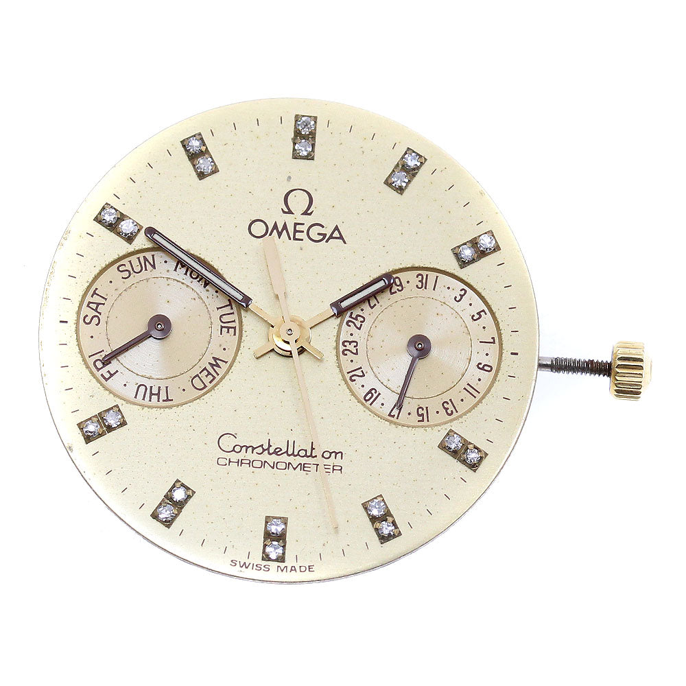 OMEGA Constellation Movement Cal.1445 Day Date gold Dial Quartz Men's Watch_J-17