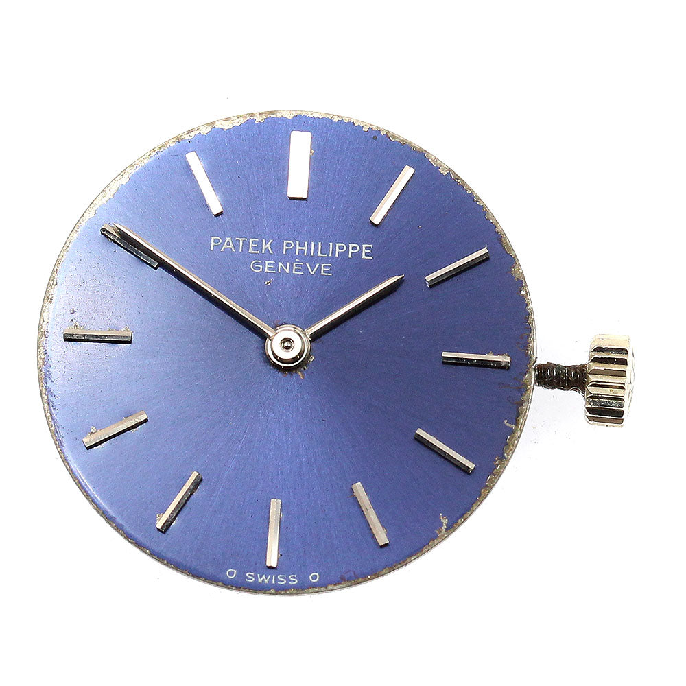 PATEK PHILIPPE Cal.16-250 Movement Navy Dial Hand Winding Ladies Watch_J-24