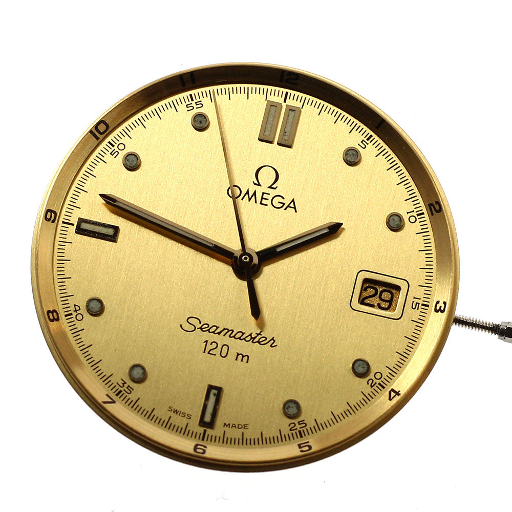 OMEGA Seamaster Movement Cal.1538 Date gold Dial Quartz Men's Watch_J-50