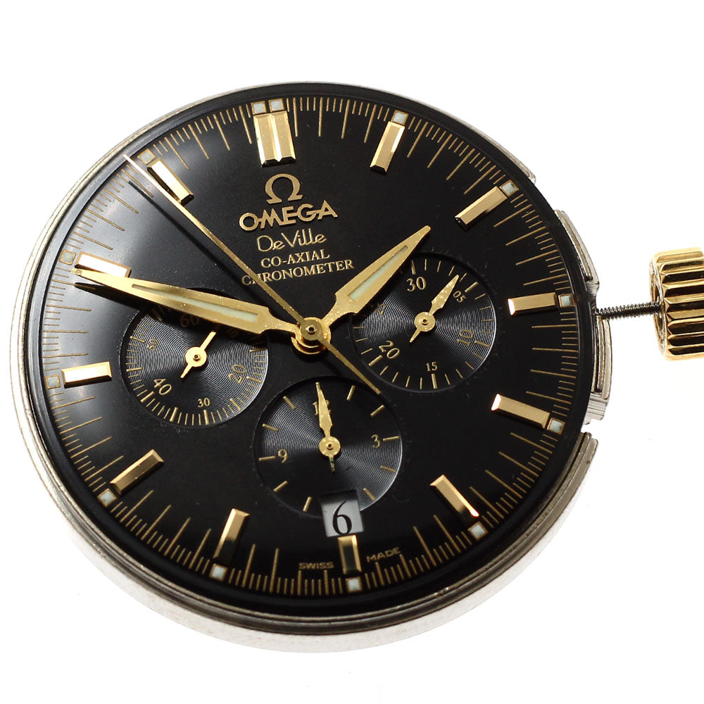 OMEGA De Ville Movement Date Chronograph Cal.3313 black Dial Automatic Men's Watch_J-53