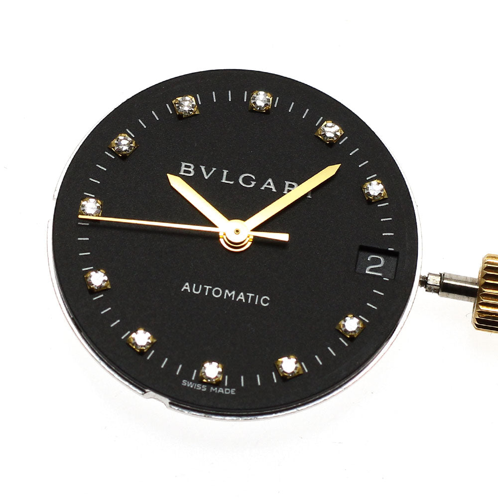 BVLGARI 11P diamond cal.150-MBBB movement black Dial Automatic Boy's Watch_J-55