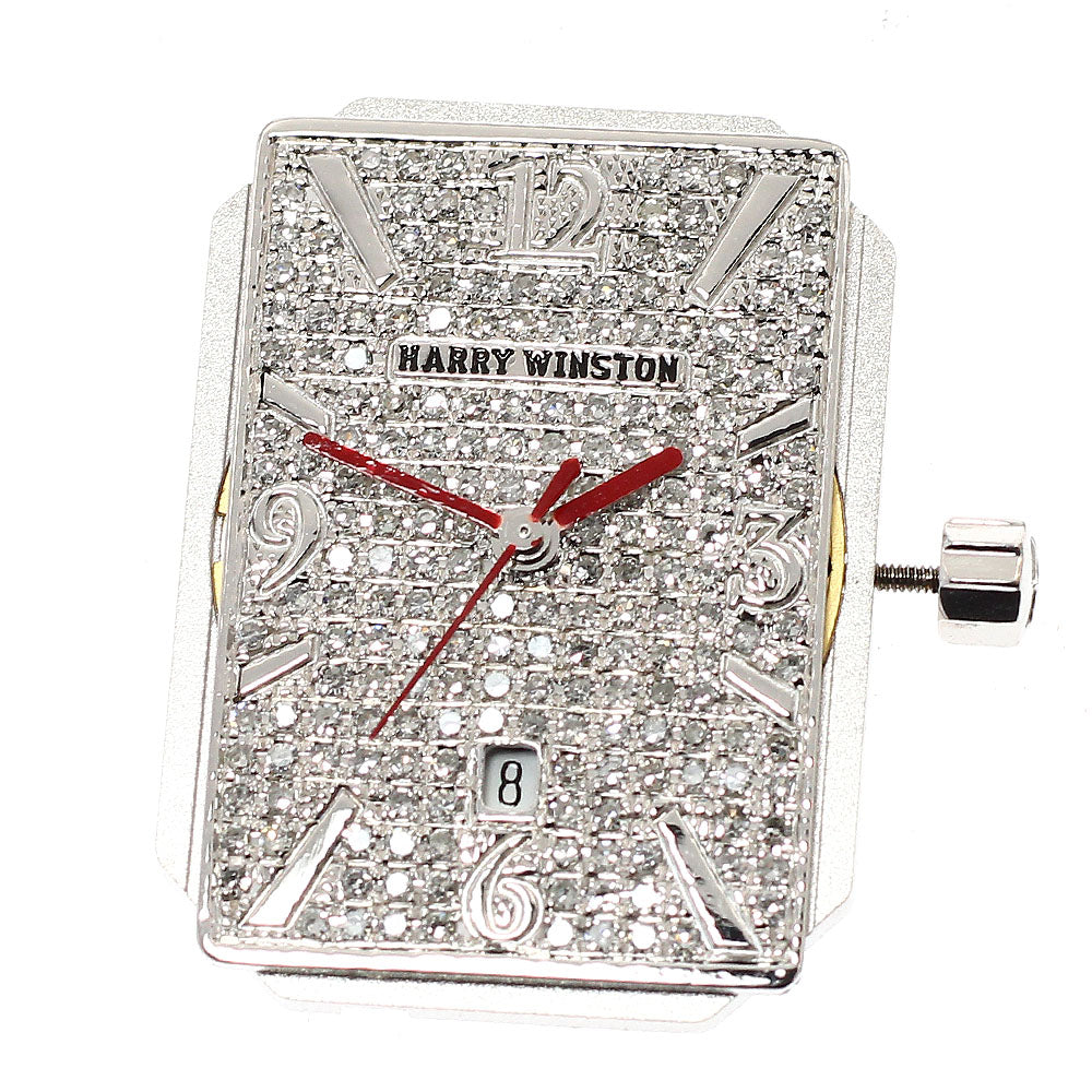 HARRY WINSTON Cal.256.111 Diamond Movement Silver Dial Quartz Men's Watch_J-65