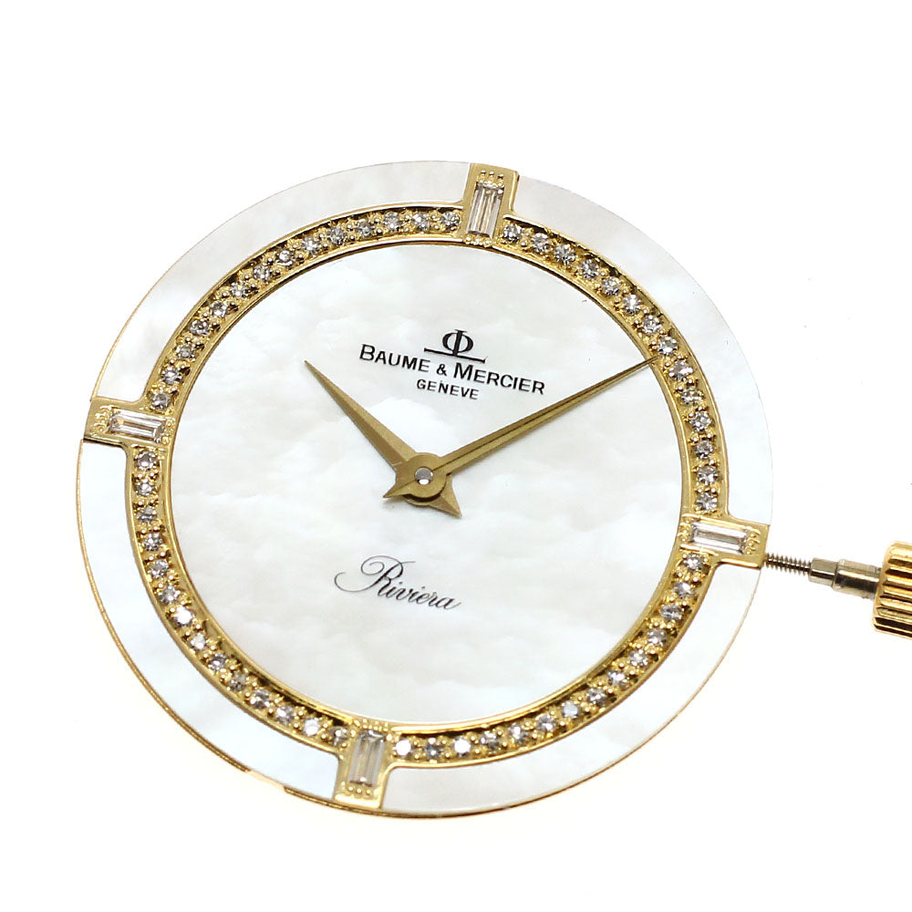 Baume & Mercier Riviera Movement Shell dial Diamond Cal.255.111 White shell Dial Quartz Men's Watch_J-66